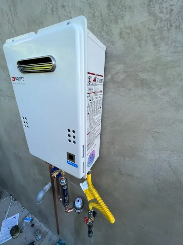 Tankless water heater installation for Seabreeze homes